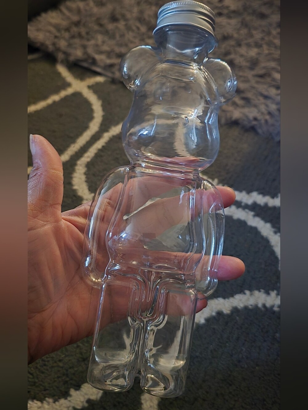 Clear Bear-Shaped hard plastic Bottle - 16oz